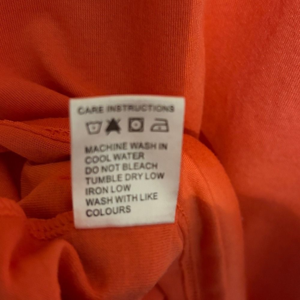 Jordann V-Neck Pocket Tank Top Coral Orange Sleeveless Shirt Womens 2XL - Picture 8 of 8